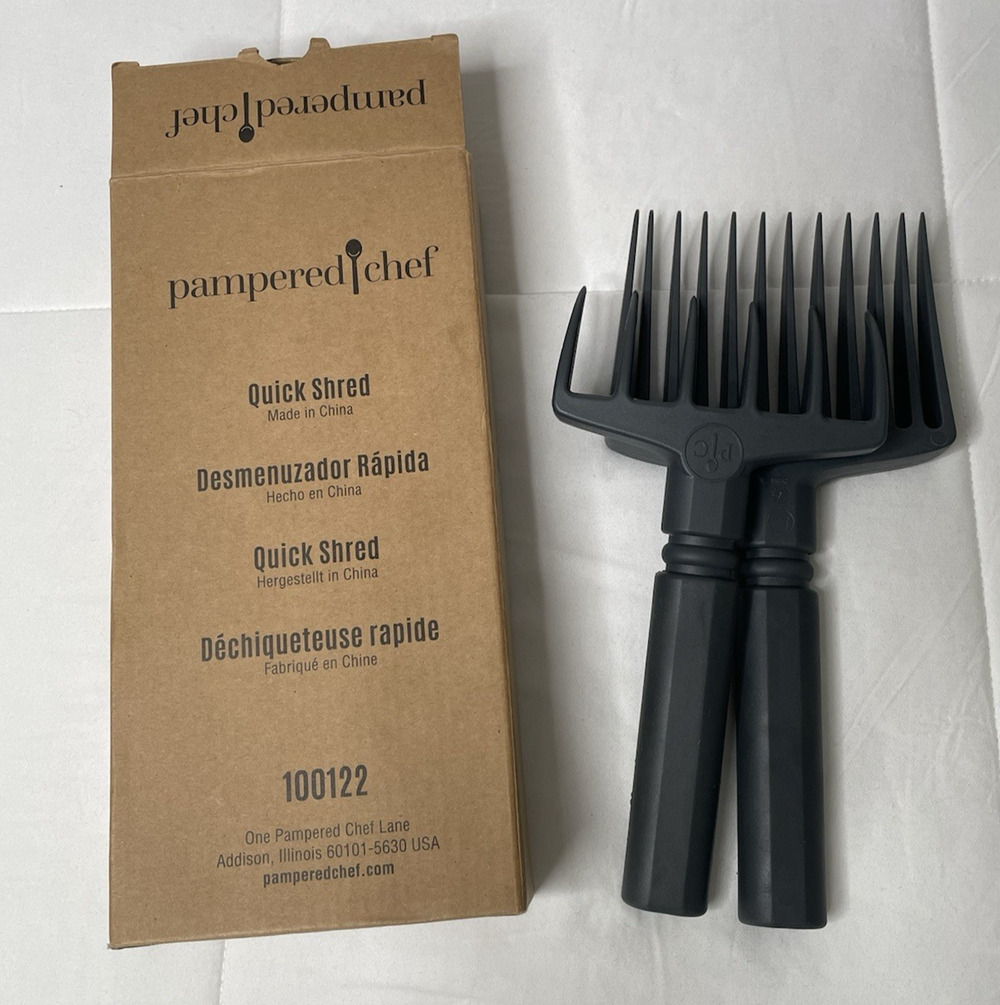 Pampered Chef Quick Shred Meat Claws Forks Magnetic Gray 100122